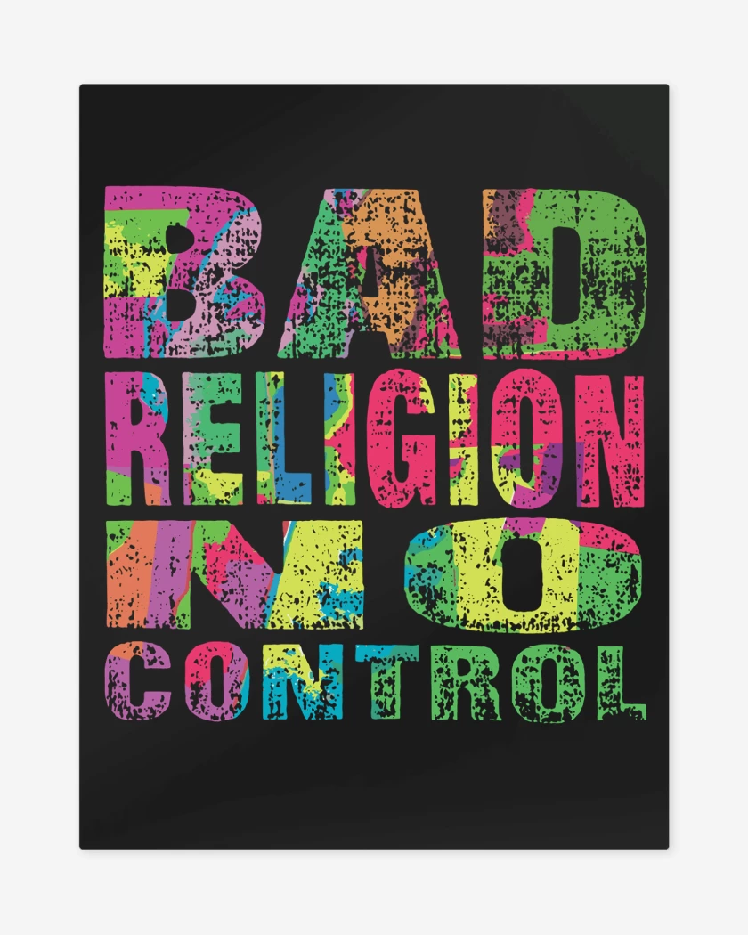 Print metalico Negro de Bad Religion No Control