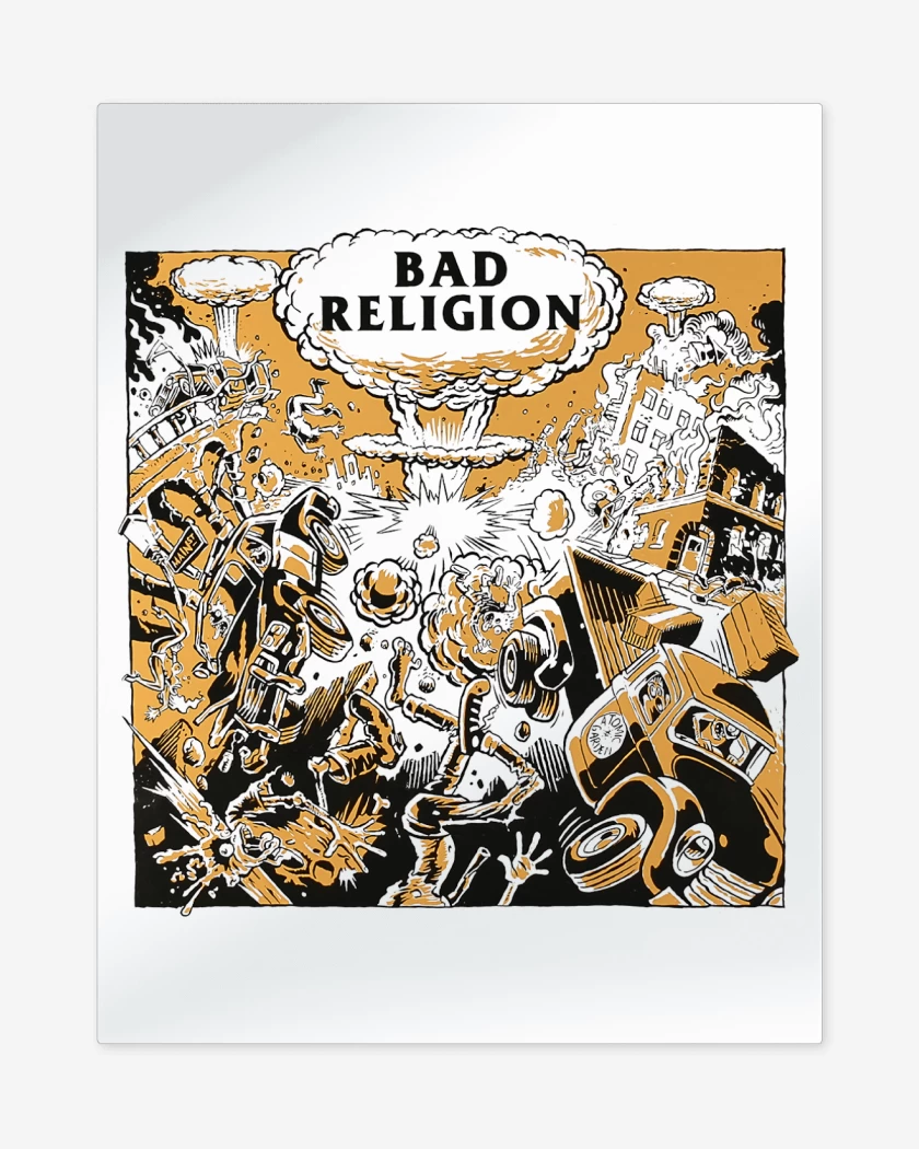 Print metalico Blanco de Bad Religion Atomic Garden