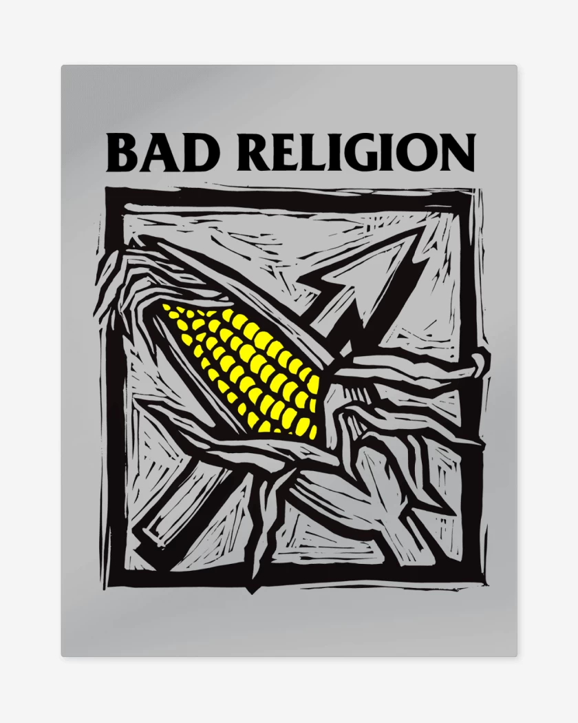 Print metalico Gris Melange de Bad Religion Against
