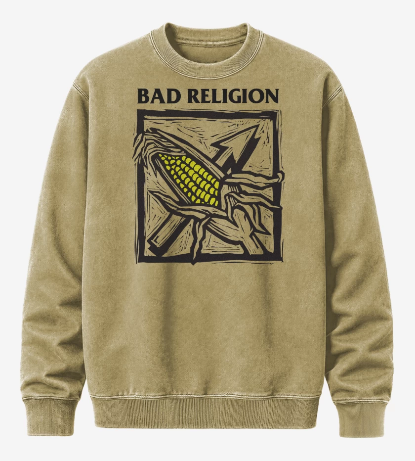 Poleron Polo Acid Wash Beige de Bad Religion Against