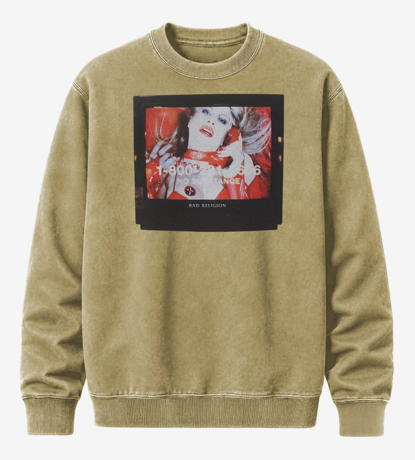 Poleron Polo Acid Wash Beige de Bad Religion No Substance