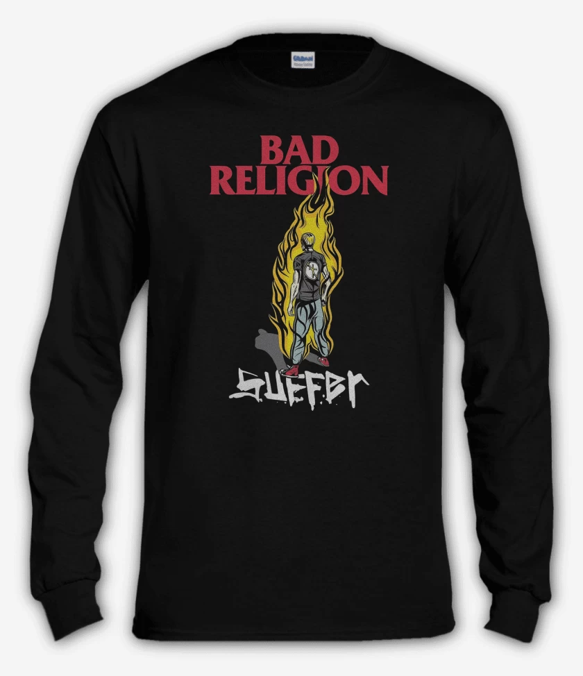 Polera manga larga Negro de Bad Religion Suffer Kid v1