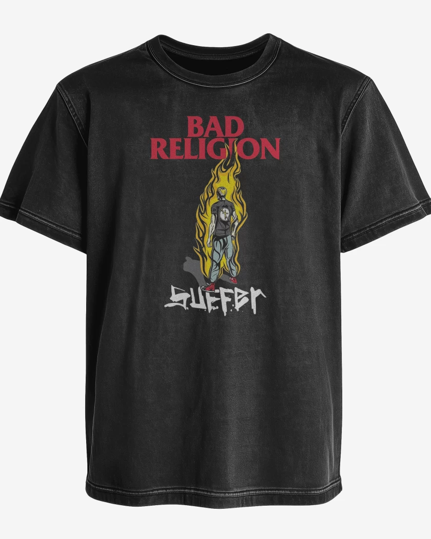 Polera desgastada Bad Religion Suffer Kid v1