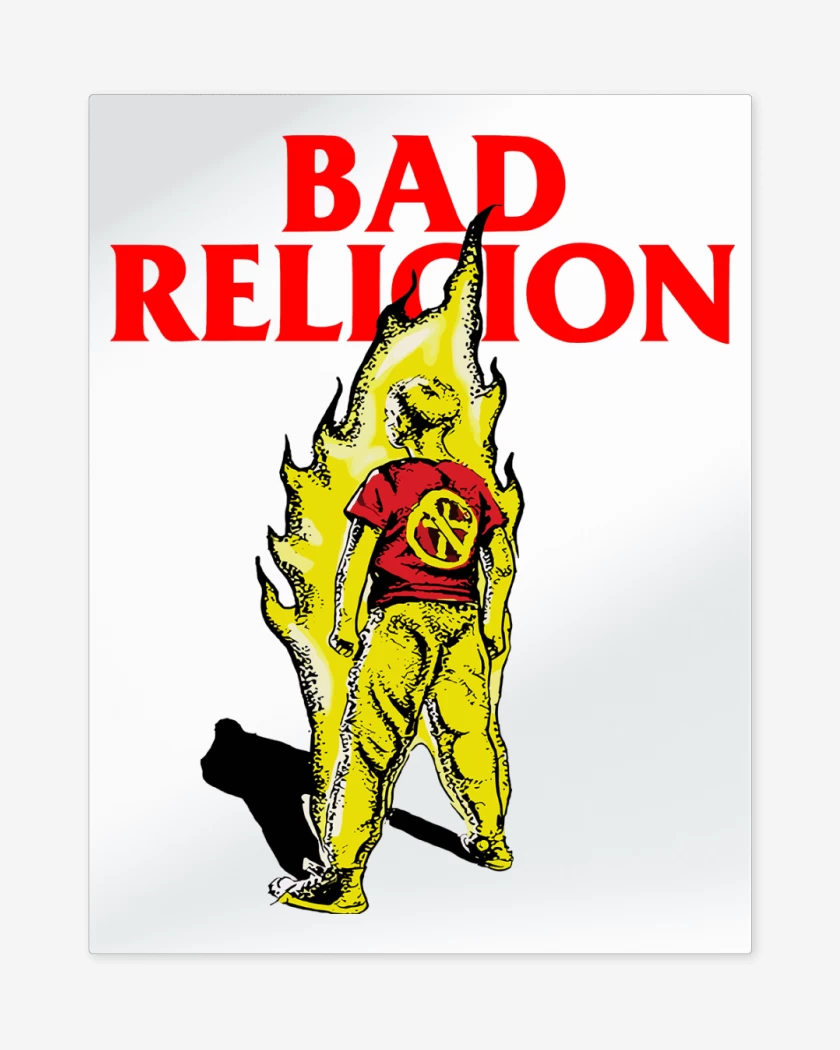 Print metalico Blanco de Bad Religion Suffer Kid v2