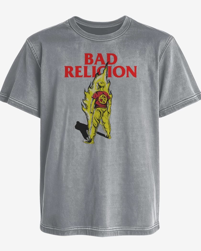 Polera desgastada Gris Melange de Bad Religion Suffer Kid v2