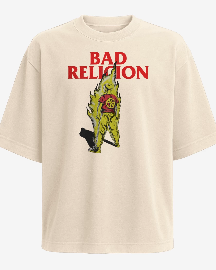 Polera Oversize Beige de Bad Religion Suffer Kid v2