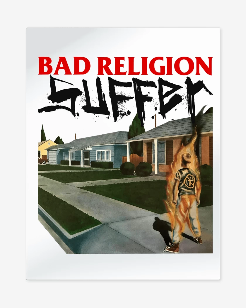 Print metalico Blanco de Bad Religion Suffer B