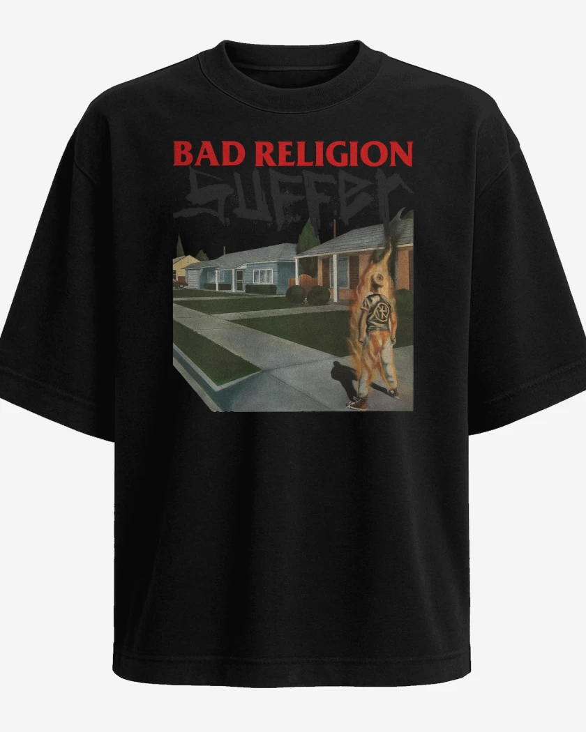 Polera Oversize Negro de Bad Religion Suffer B