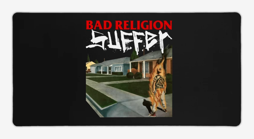 Mouse pad Gamer Negro de Bad Religion Suffer