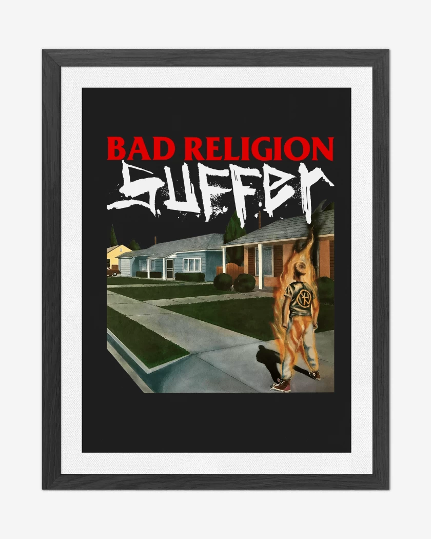 Cuadro decorativo Negro de Bad Religion Suffer