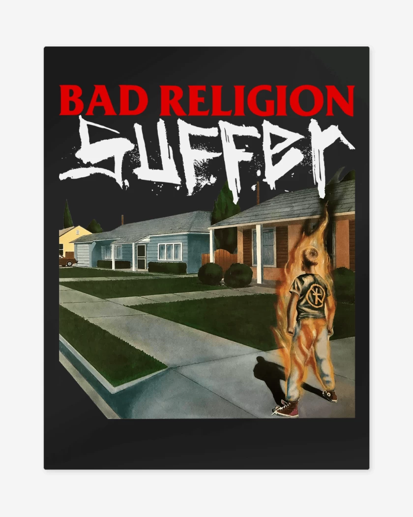 Print metalico Negro de Bad Religion Suffer