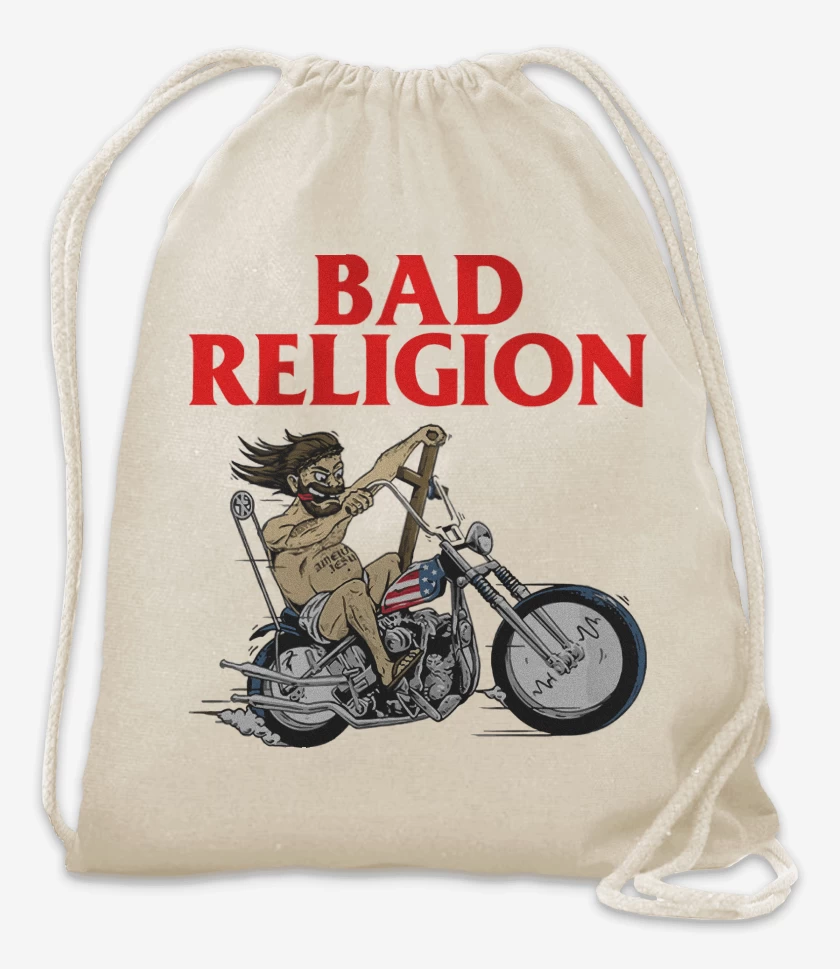Mochila Blanco de Bad Religion Jesus Motor