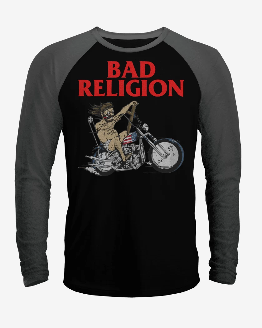 Polera Raglan Bad Religion Jesus Motor