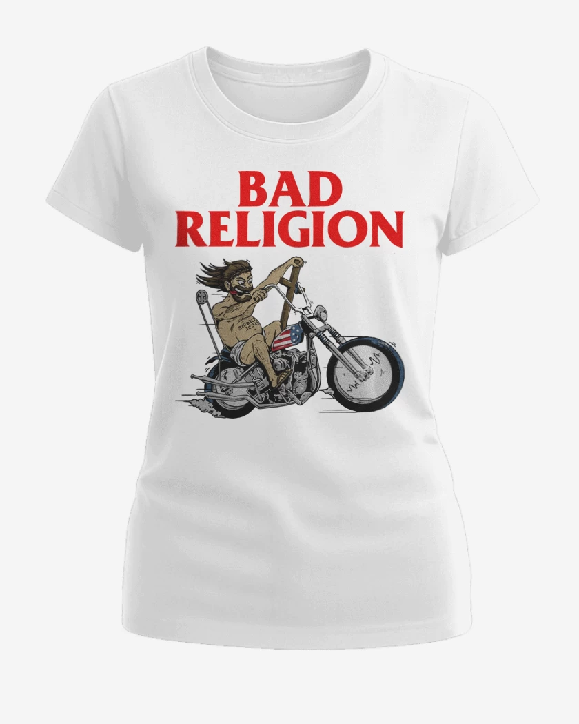 Polera de Mujer Blanco de Bad Religion Jesus Motor