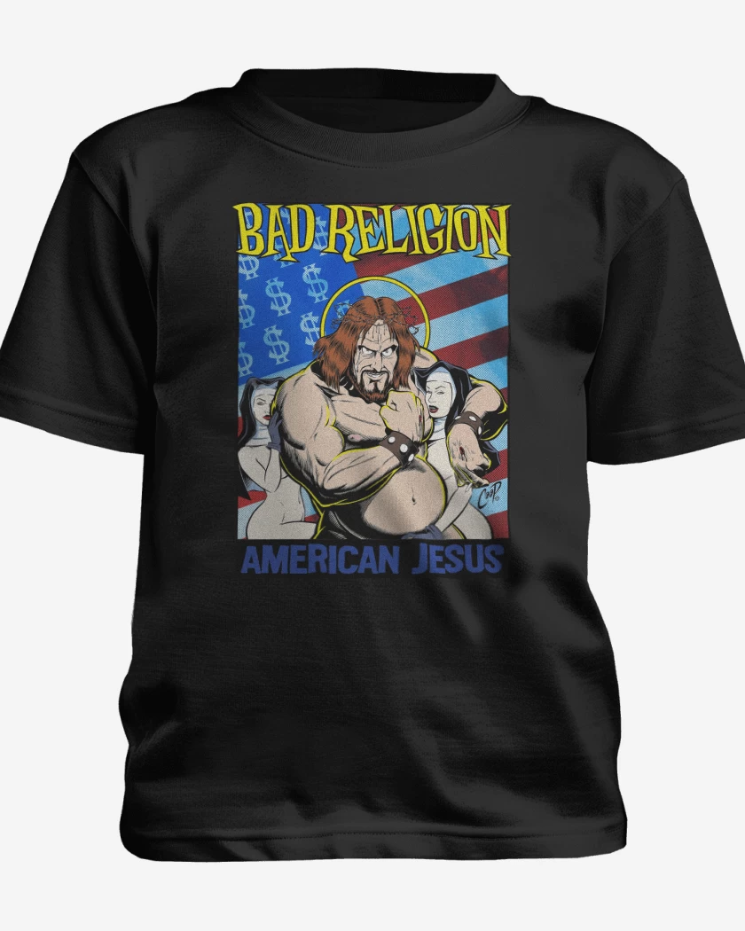Polera de niño Negro de Bad Religion American Jesus
