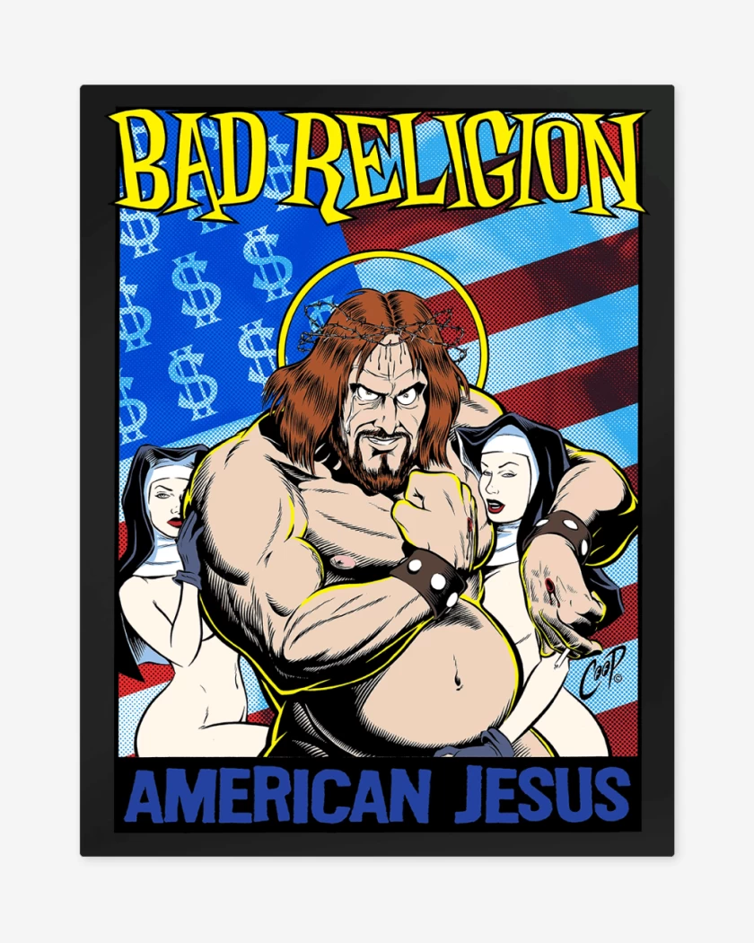 Print metalico Negro de Bad Religion American Jesus