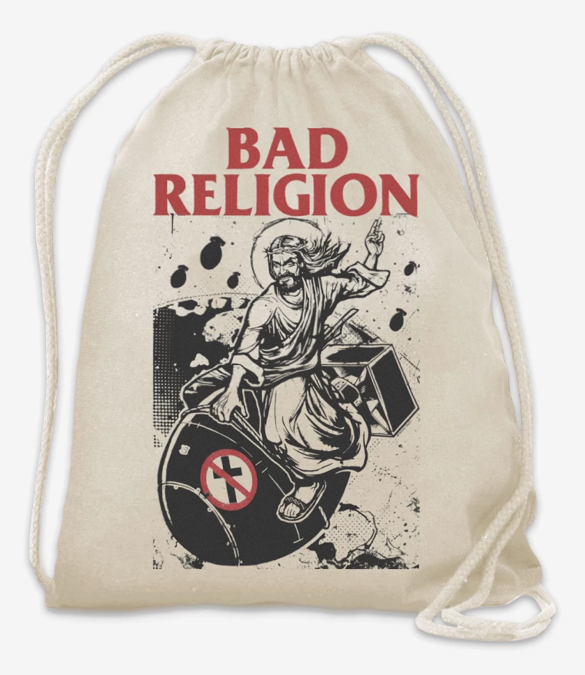 Mochila Blanco de Bad Religion Atomic Jesus