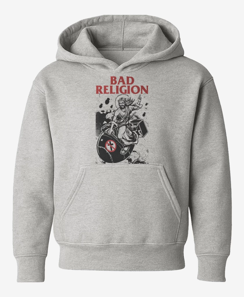 Poleron de niño Gris Melange de Bad Religion Atomic Jesus