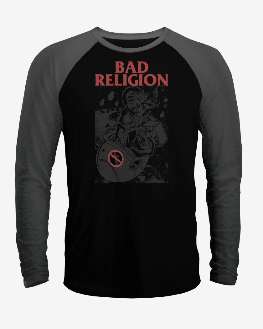 Polera Raglan Bad Religion Atomic Jesus
