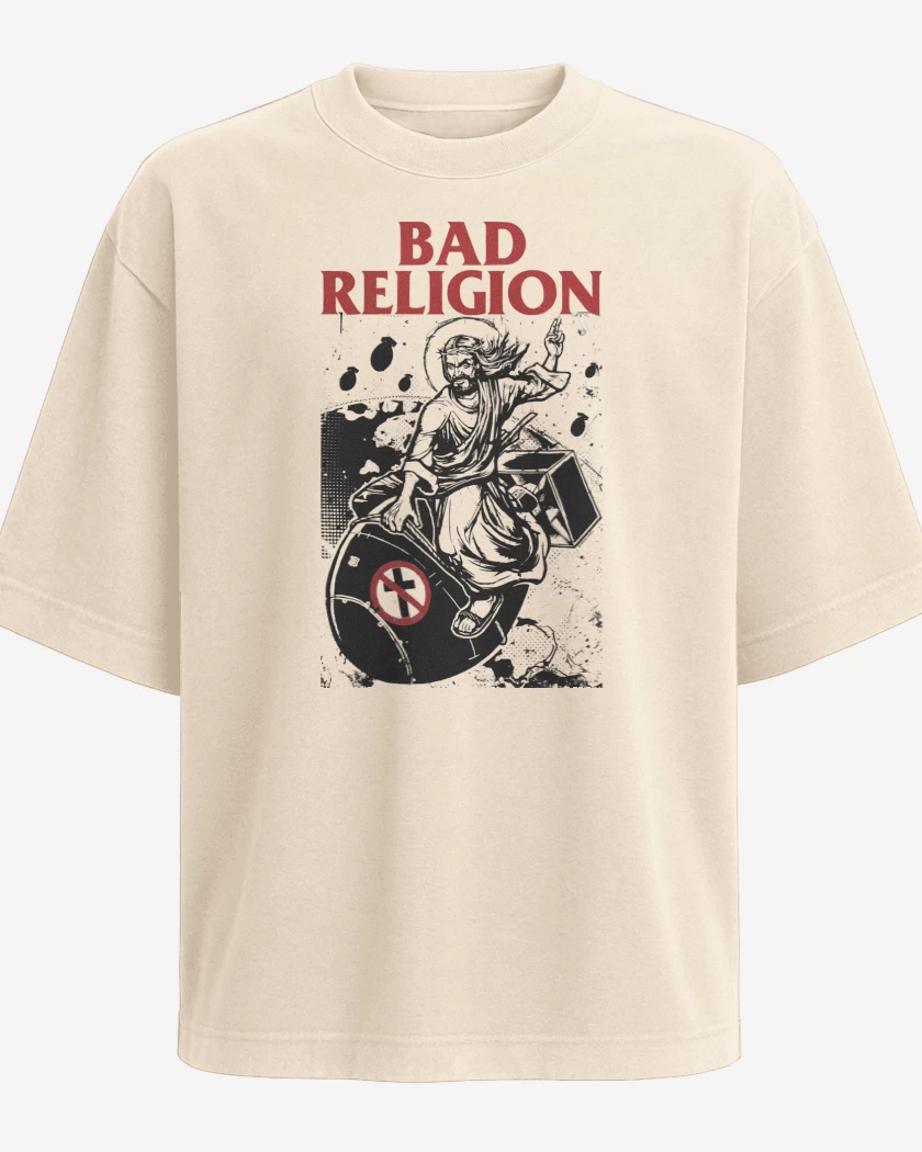 Polera Oversize Bad Religion Atomic Jesus