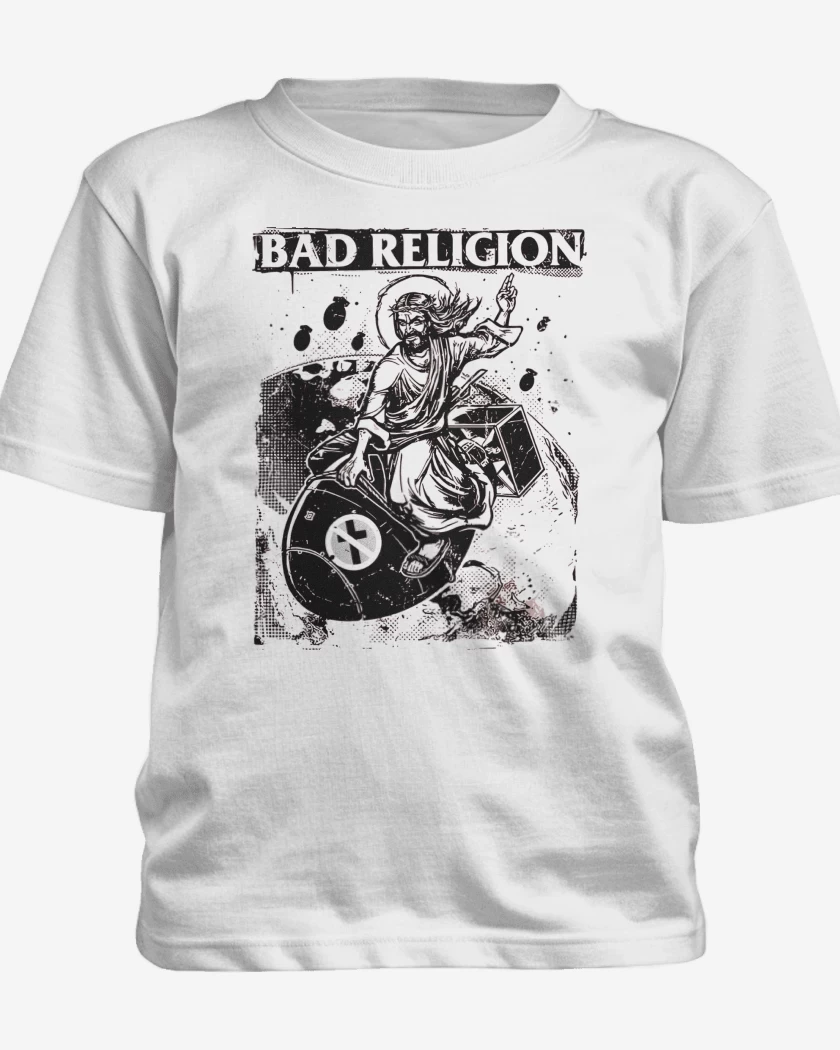 Polera de niño Blanco de Bad Religion Atomic Jesus Bomb