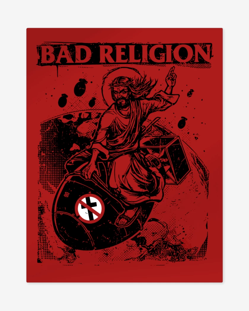 Print metalico Bad Religion Atomic Jesus Bomb