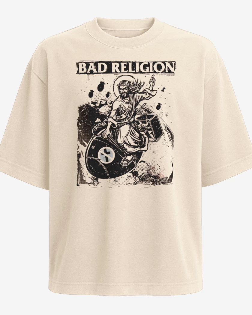 Polera Oversize Bad Religion Atomic Jesus Bomb