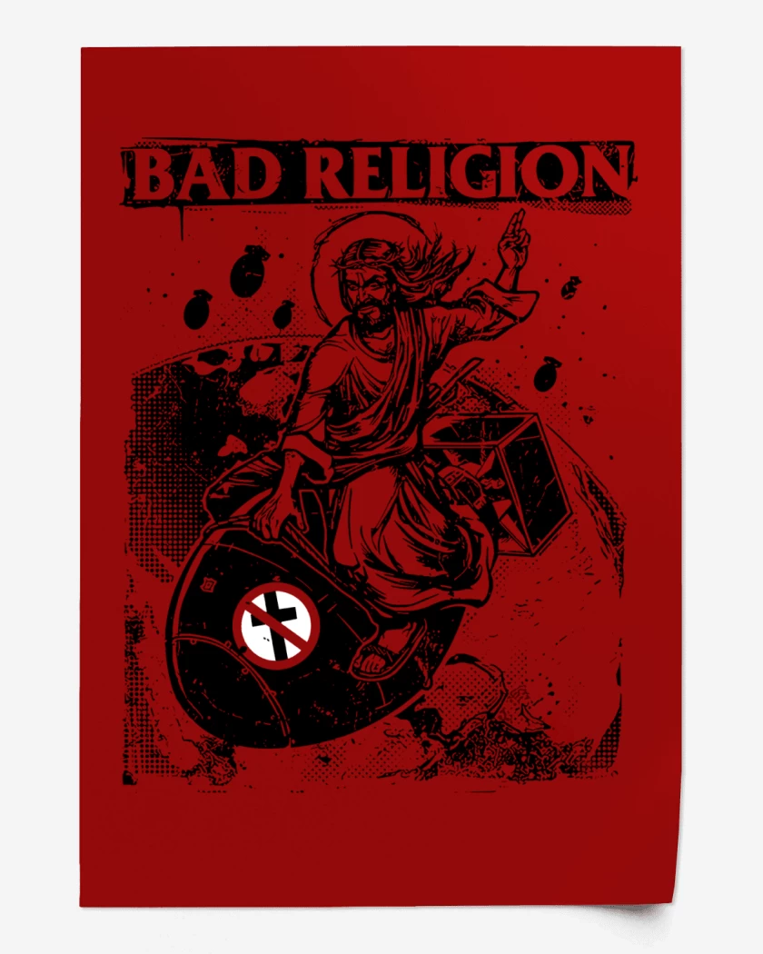 Print Bad Religion Atomic Jesus Bomb
