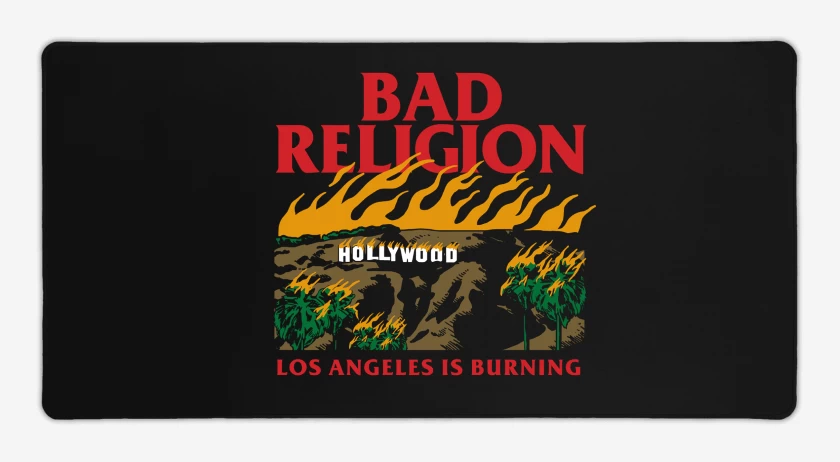 Mouse pad Gamer Bad Religion Los Angeles is Burning
