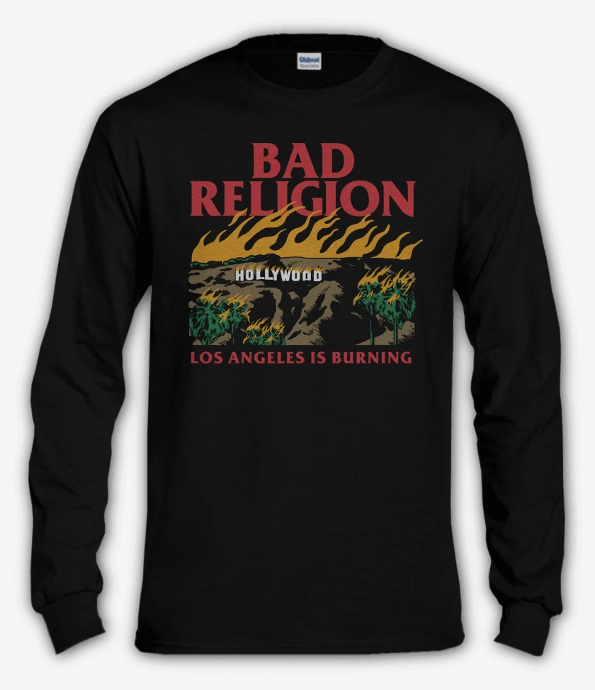 Polera manga larga Bad Religion Los Angeles is Burning