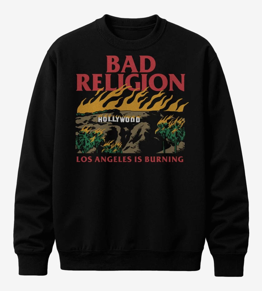 Poleron polo Bad Religion Los Angeles is Burning