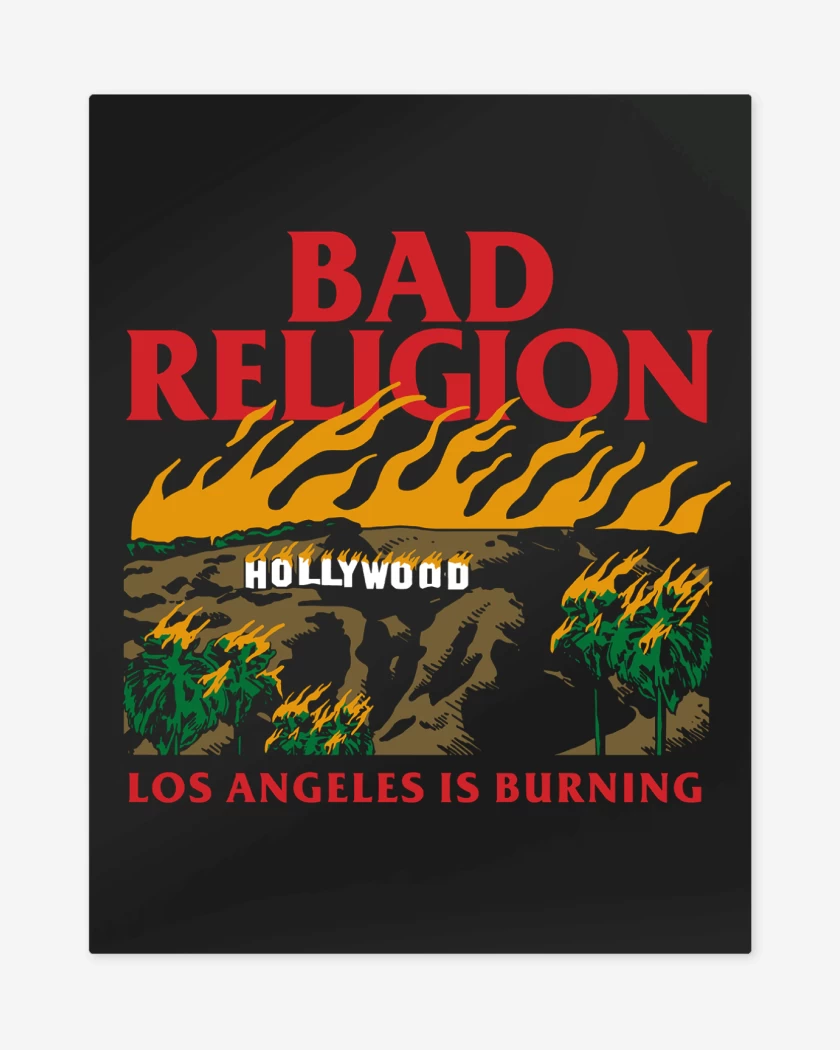 Print metalico Bad Religion Los Angeles is Burning