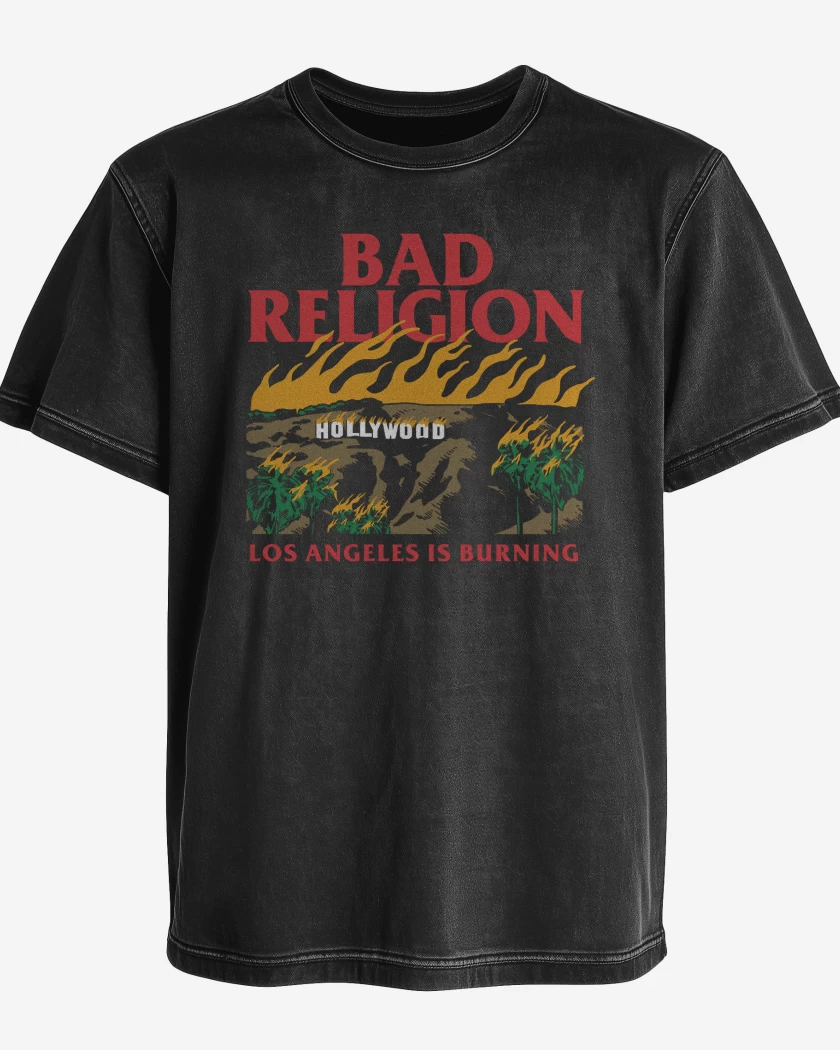 Polera desgastada Bad Religion Los Angeles is Burning