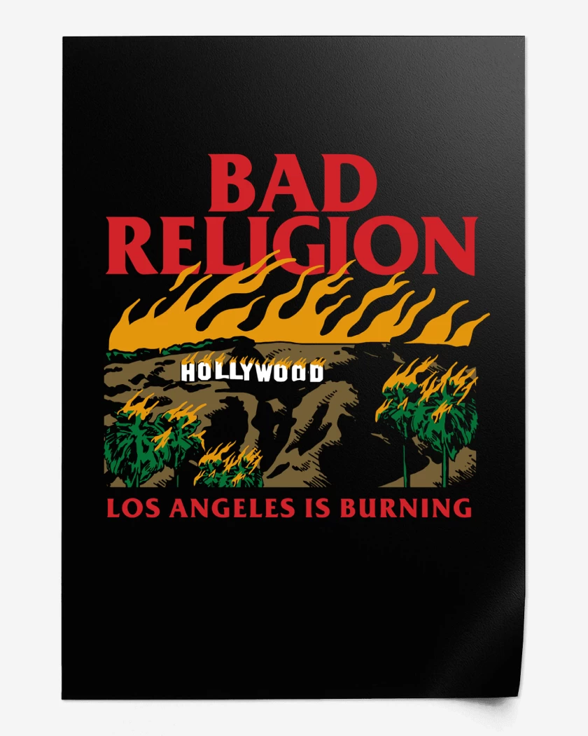 Print Bad Religion Los Angeles is Burning