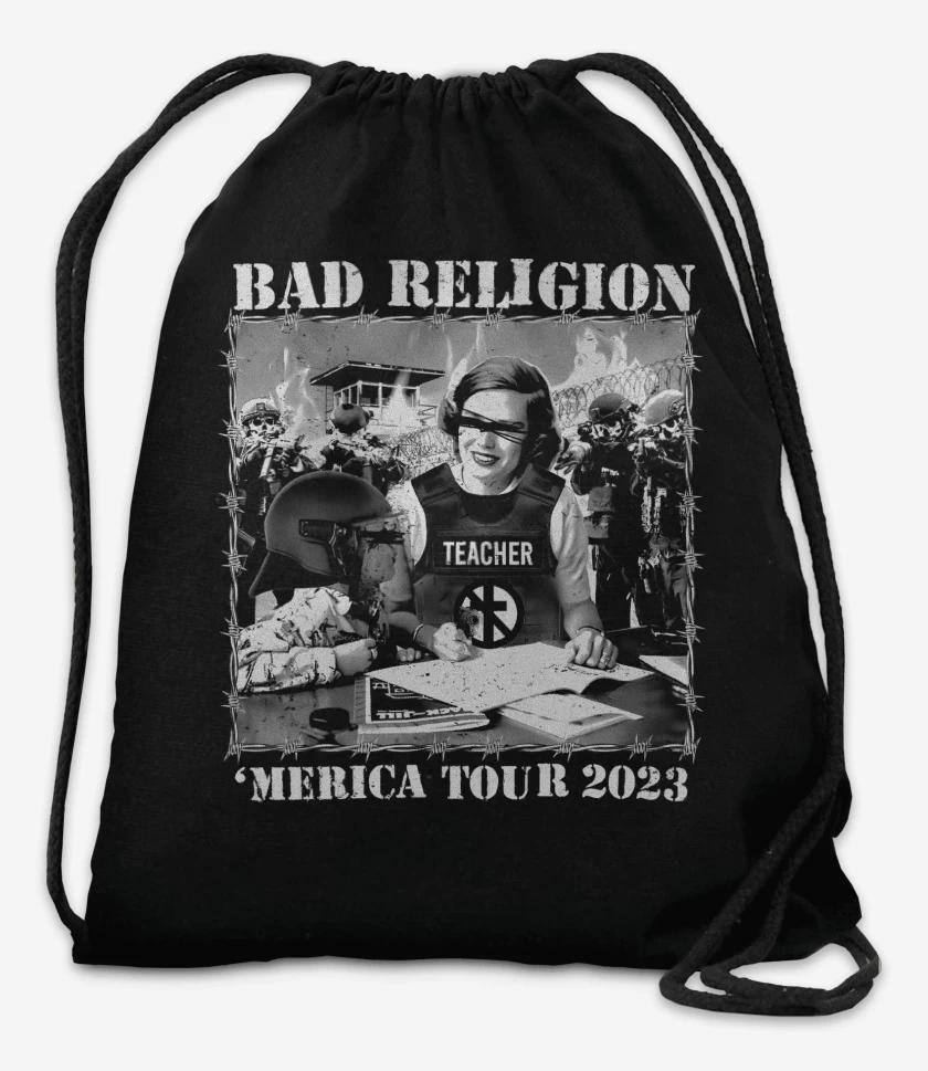 Mochila Negro de Bad Religion Merica Tour