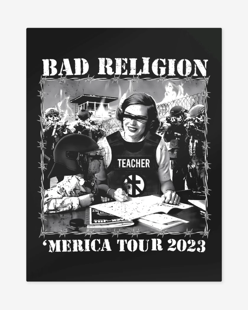 Print metalico Bad Religion Merica Tour