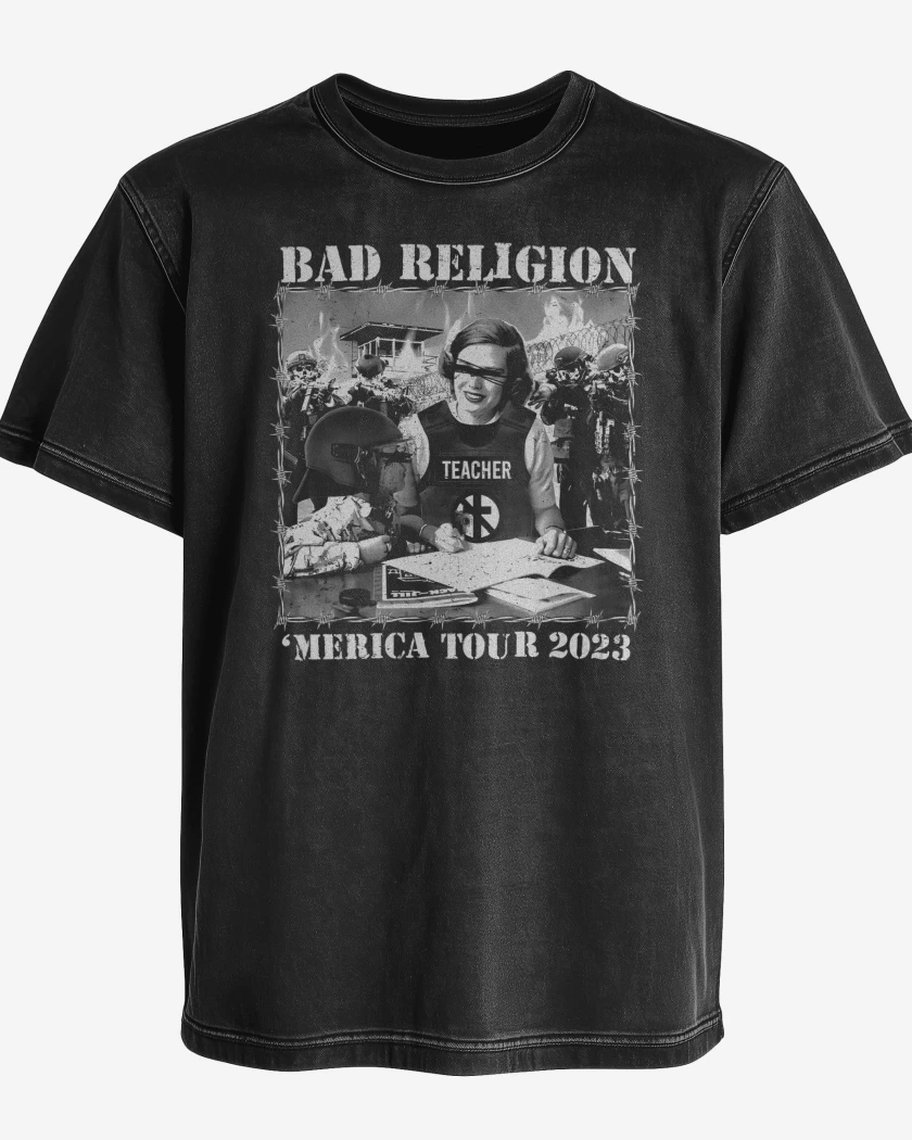 Polera desgastada Bad Religion Merica Tour