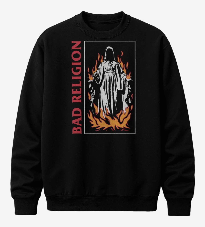 Poleron polo Negro de Bad Religion Virgin