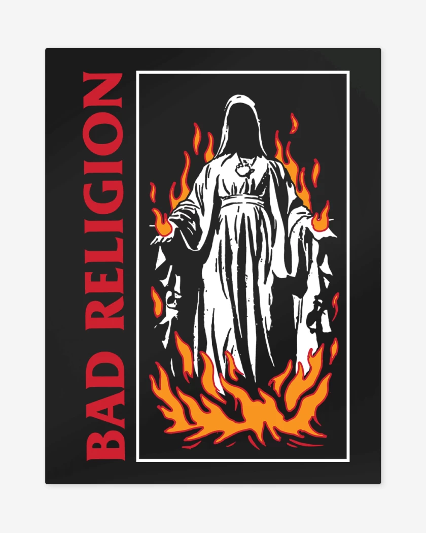 Print metalico Negro de Bad Religion Virgin