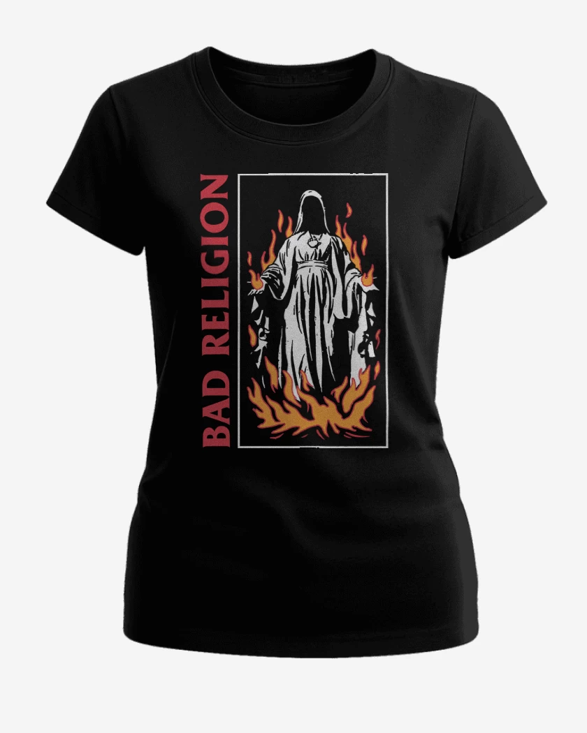 Polera de Mujer Negro de Bad Religion Virgin