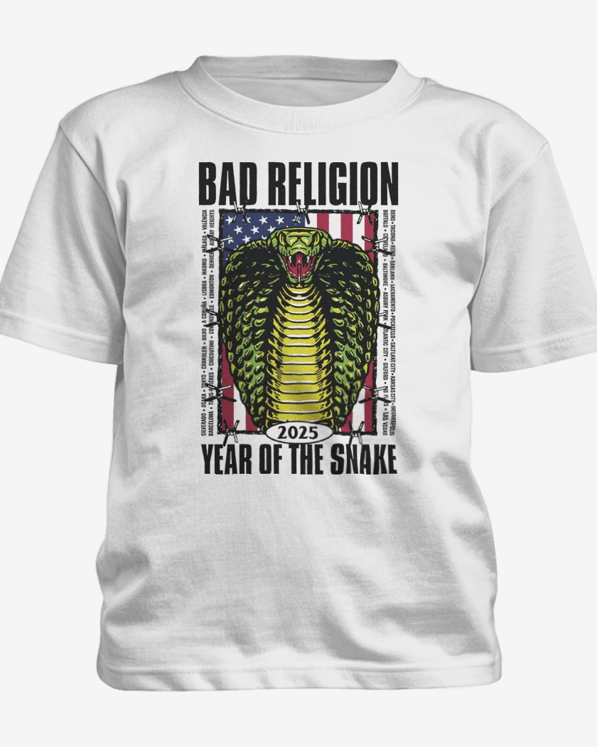Polera de niño Blanco de Bad Religion Snake 