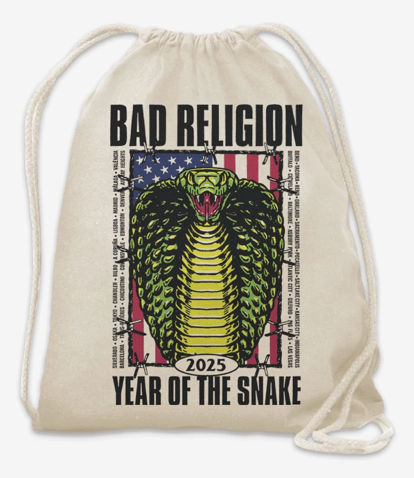 Mochila Blanco de Bad Religion Snake 