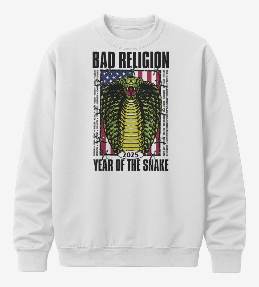 Poleron polo Blanco de Bad Religion Snake 