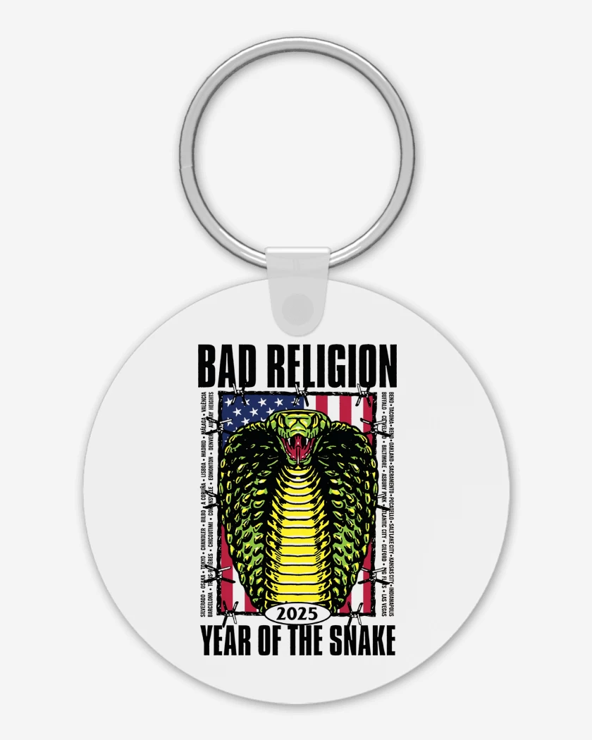 Llavero Blanco de Bad Religion Snake 