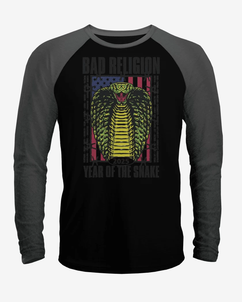 Polera Raglan Bad Religion Snake 