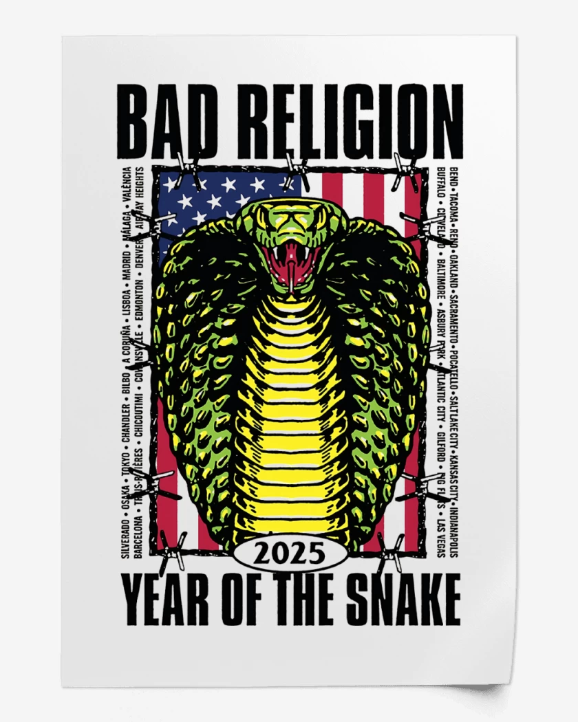 Print Bad Religion Snake 