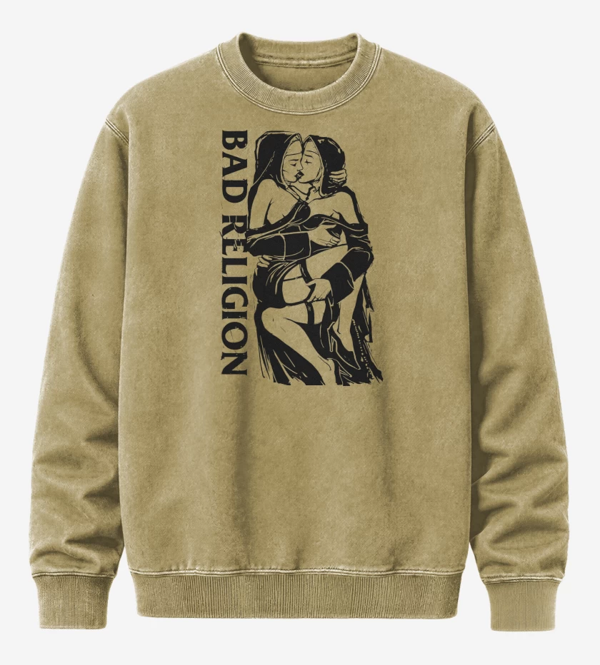 Poleron Polo Acid Wash Beige de Bad Religion Naughty Nuns