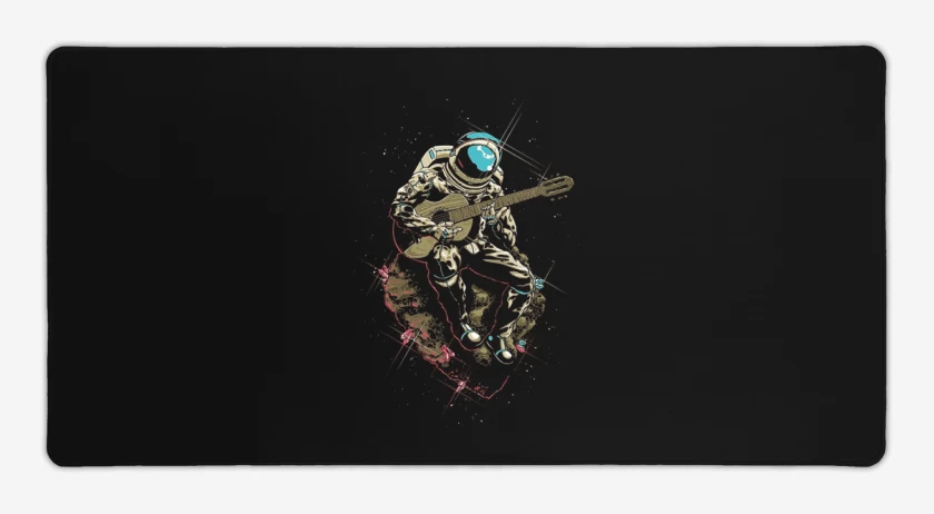 Mouse pad Gamer Negro de Espacio Guitarra