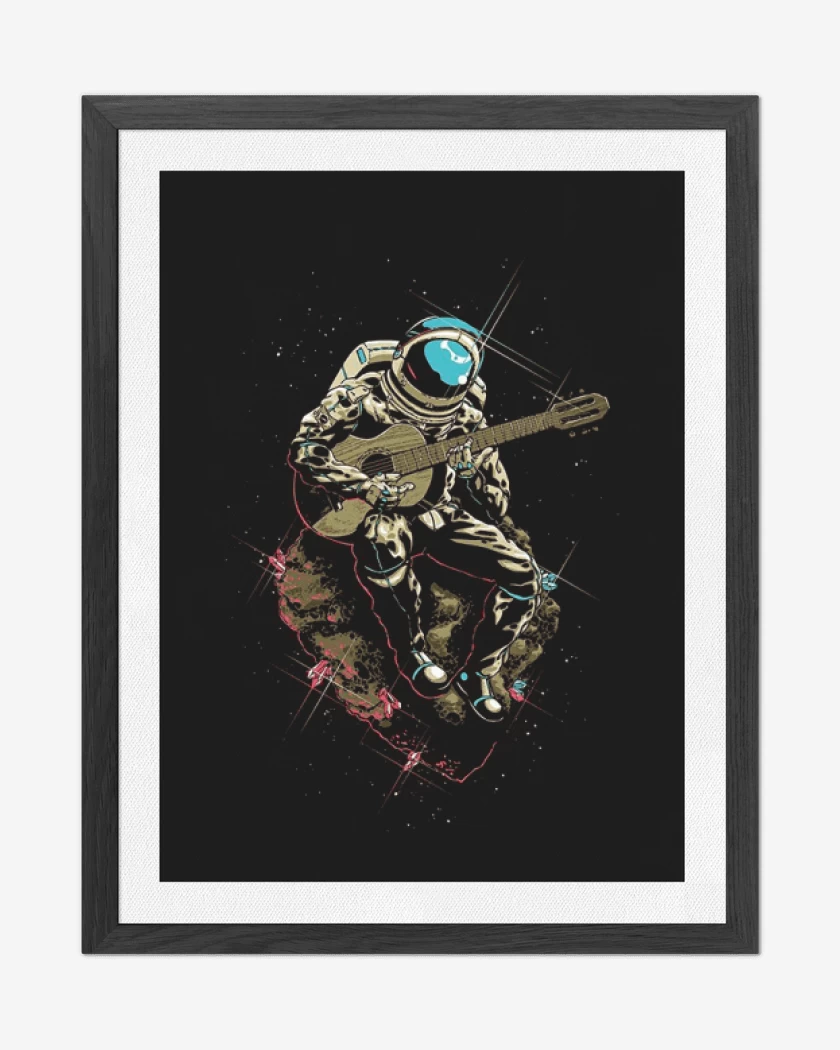Cuadro decorativo Negro de Espacio Guitarra