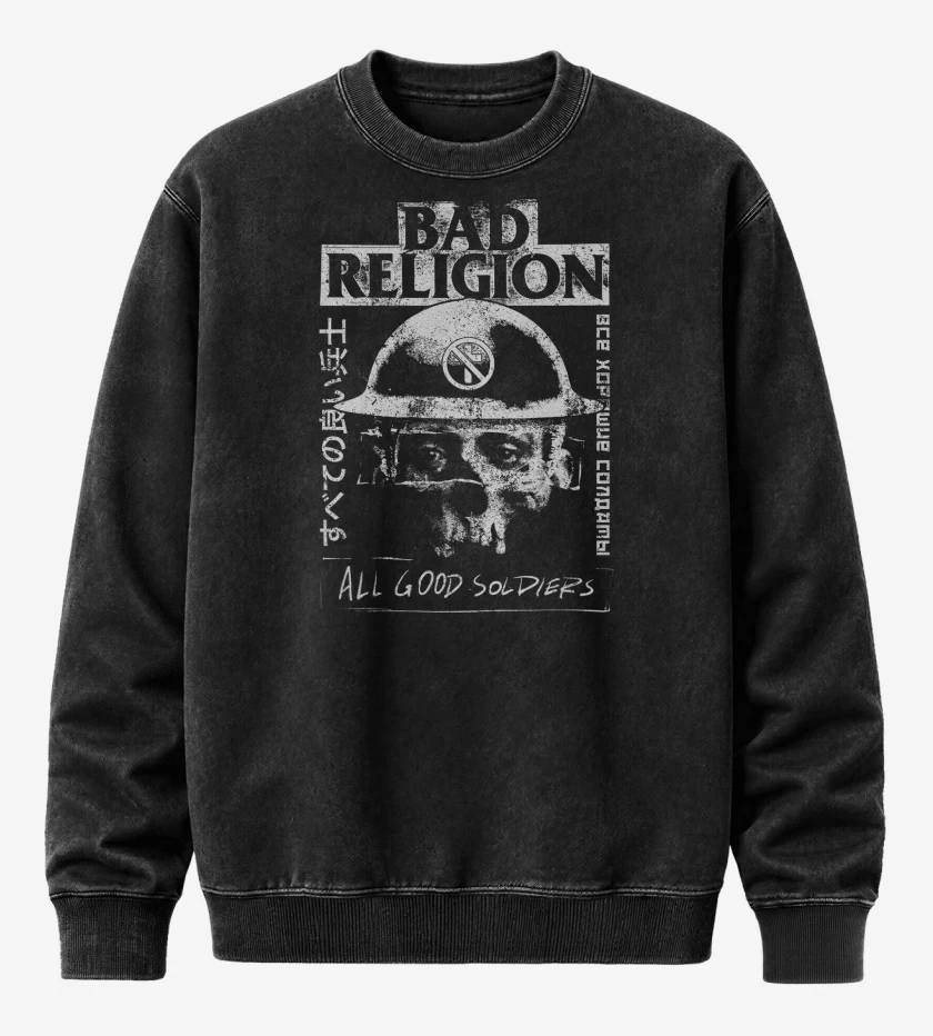 Poleron Polo Acid Wash Bad Religion All Good Soldiers
